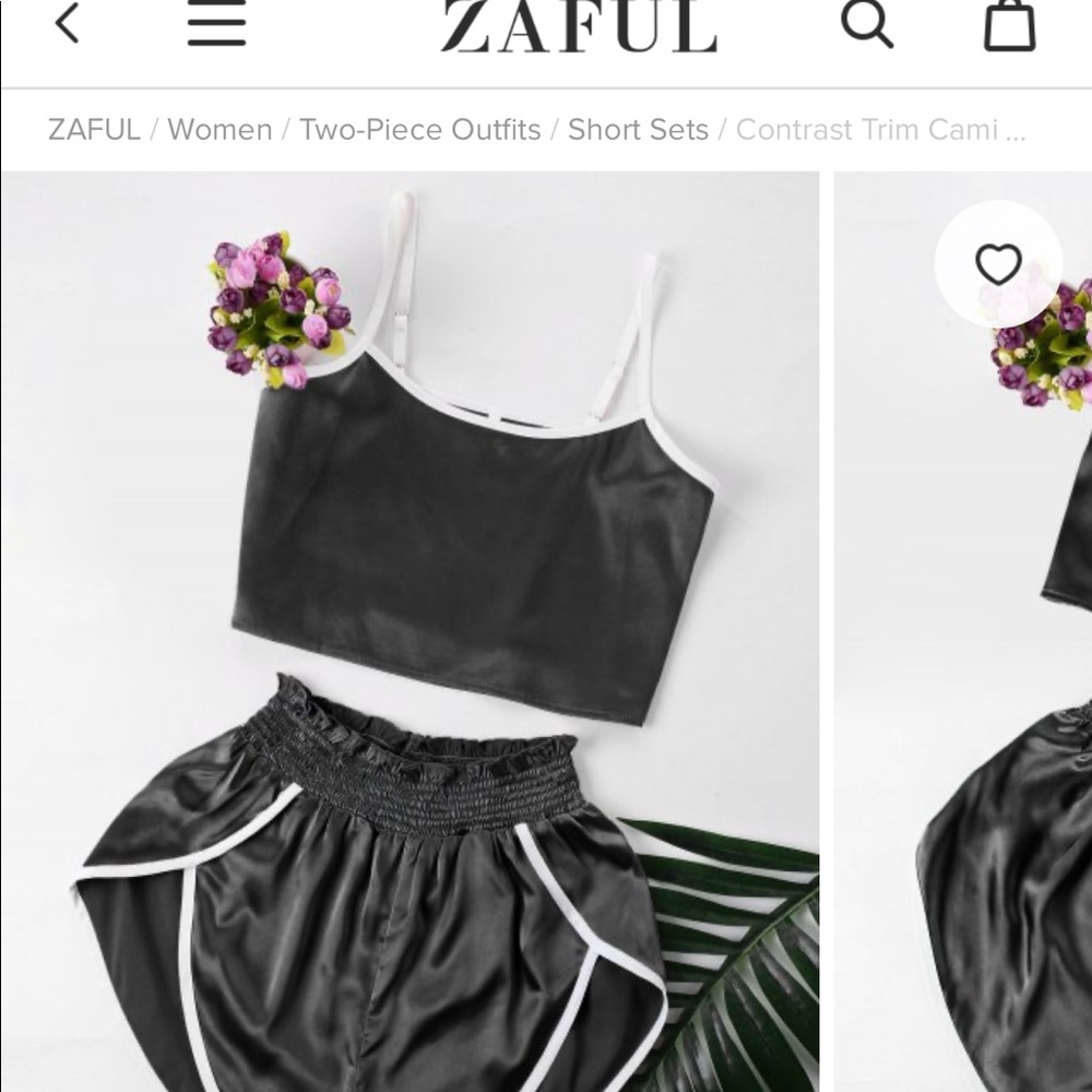 *NWT* Black Cami Short Set